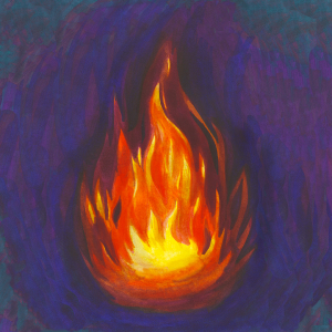 realistic fire drawing color