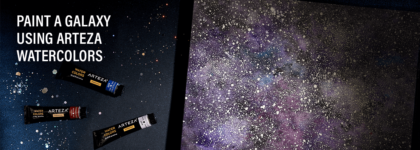 Galaxy Watercolor Painting Galaxy Watercolor Painting