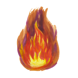 realistic campfire drawing