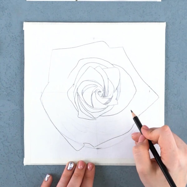 Rose Drawing | Realistic flower drawing, Roses drawing, Art drawings simple