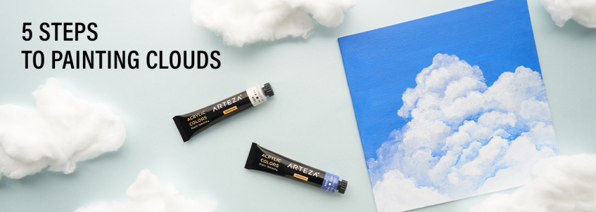How To Paint Clouds With Acrylics Arteza