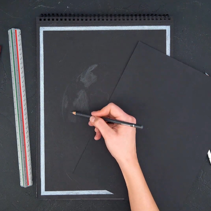 How to Make a Moon Drawing on Black Paper –