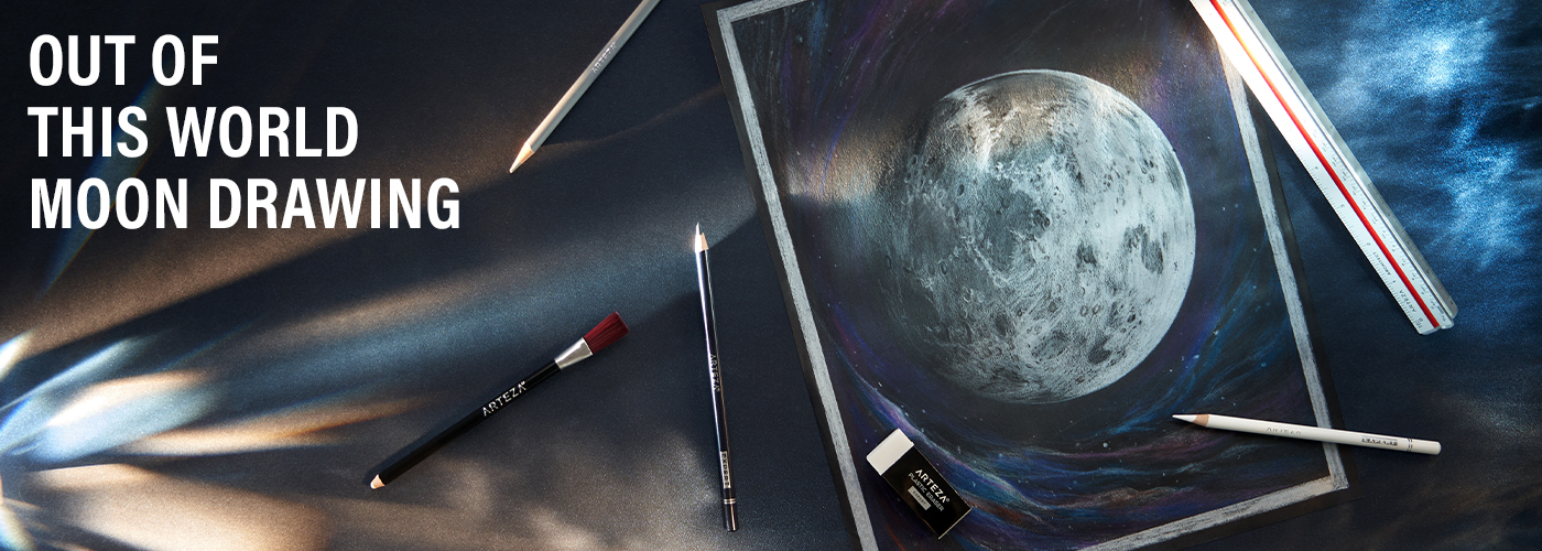 How To Make A Moon Drawing On Black Paper Arteza