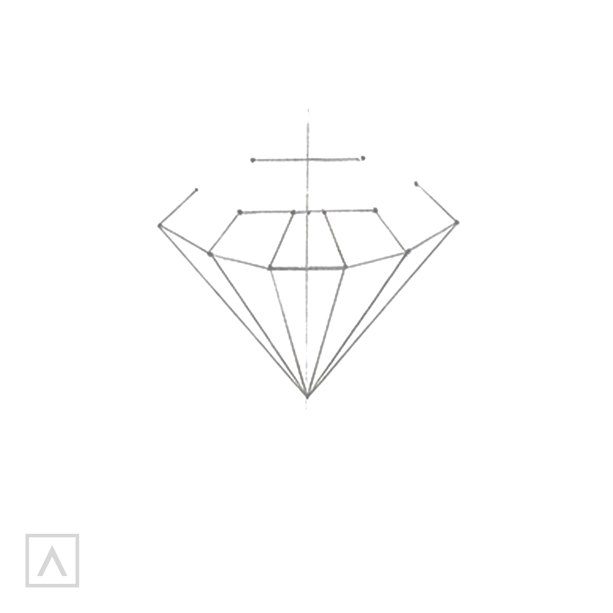 how to draw a diamond step by step easy