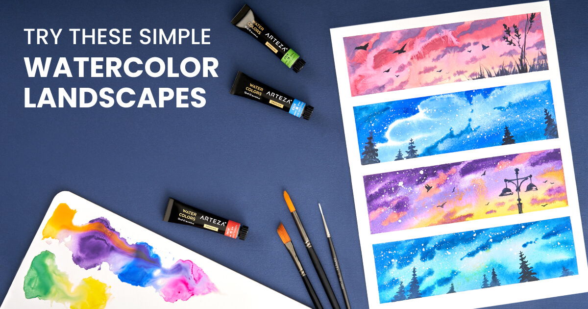 8 Watercolor Landscapes For Beginners, Landscapes To Paint In Watercolor