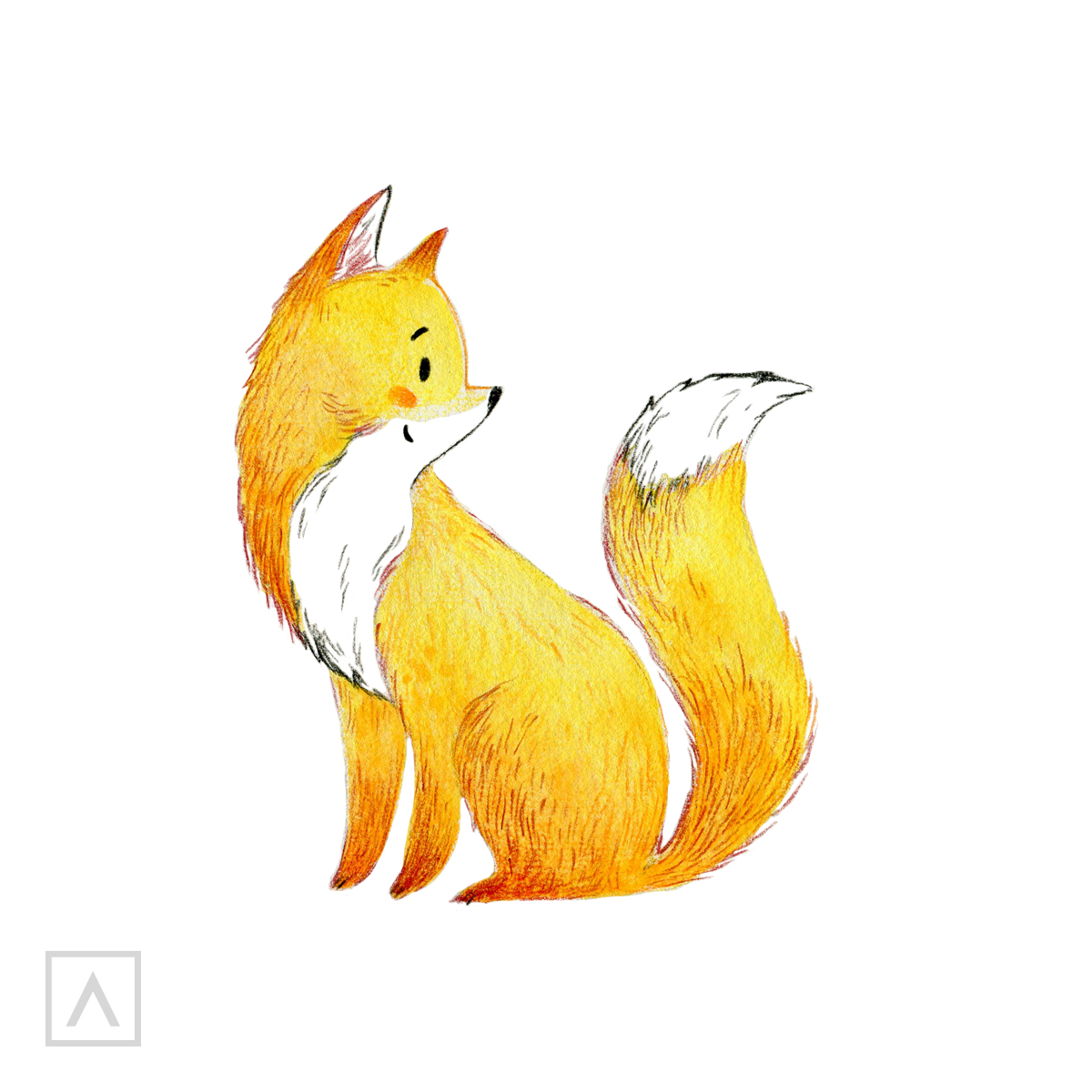 How to draw a fox - Step 7