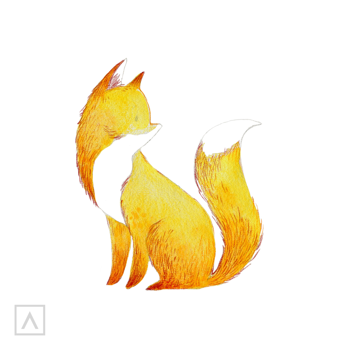 Hyper Detail Color Pencil Sketch of an Artistic Fox · Creative Fabrica