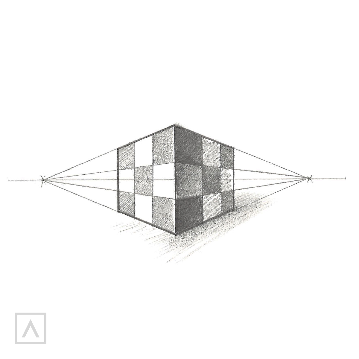 how to draw a cube in perspective