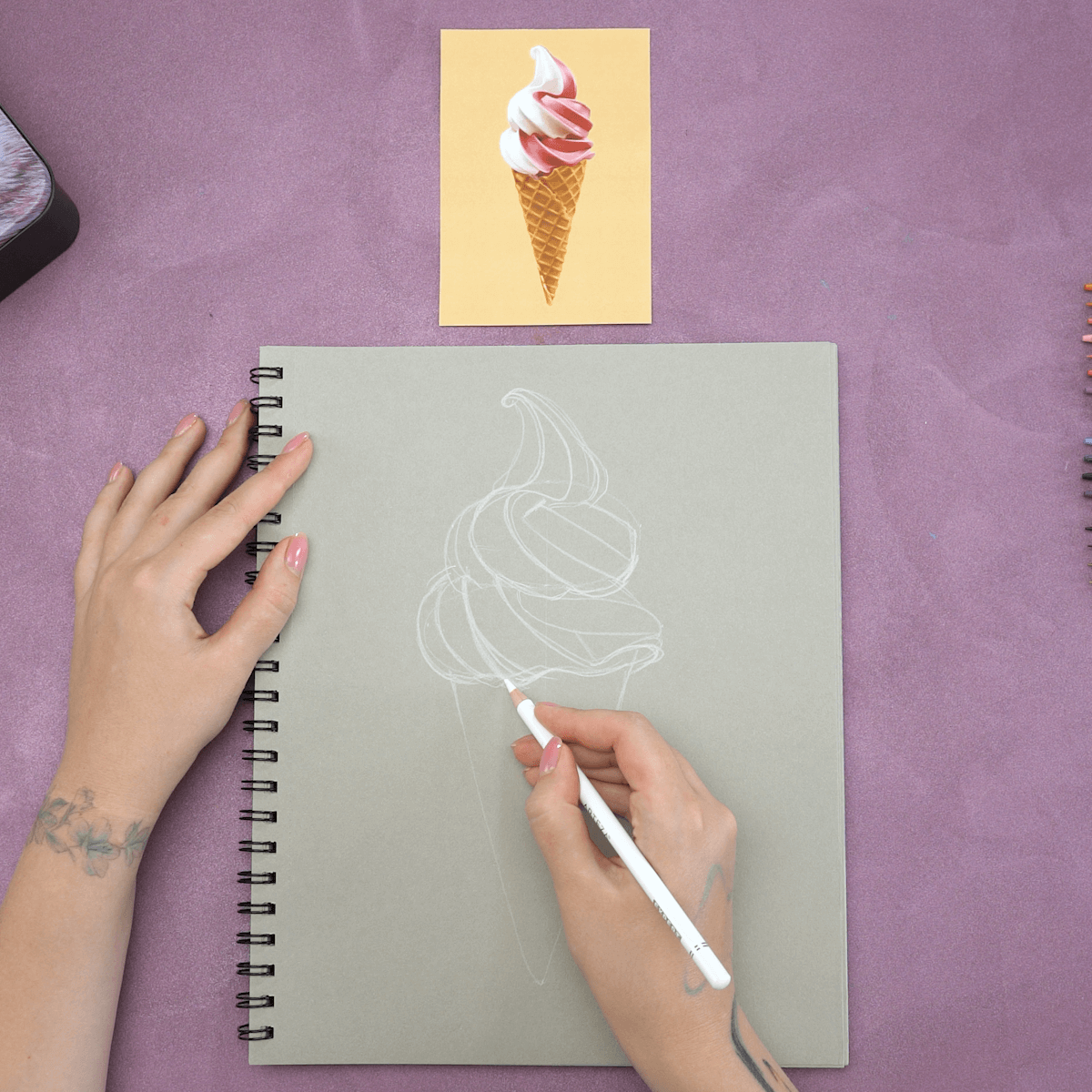 How To Draw Ice Cream With Colored Pencils Arteza Camp Day 5 Arteza