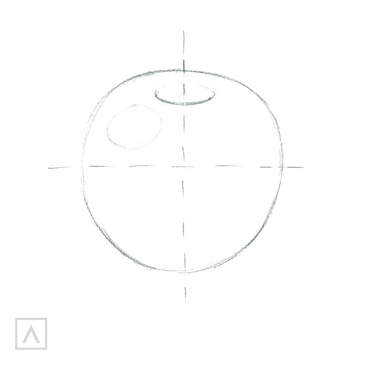 How to draw an apple