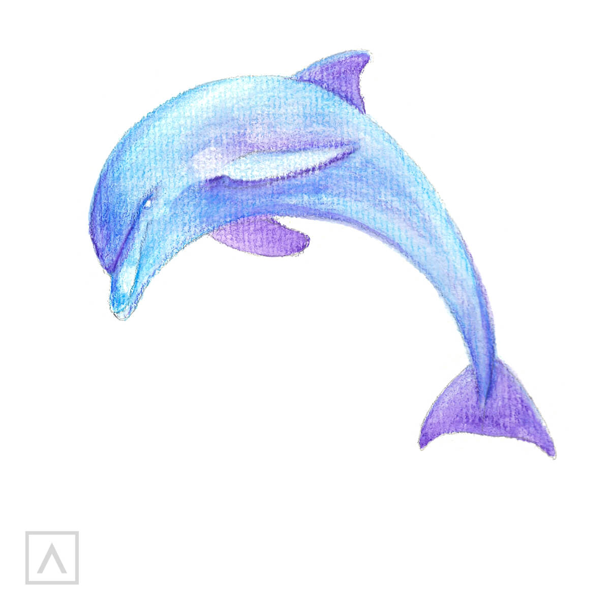 Simple dolphin silhouette sketch Royalty Free Vector Image