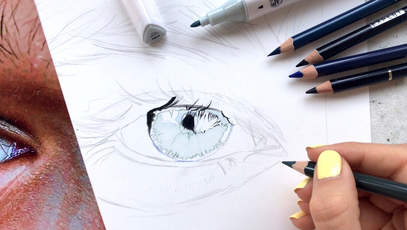 STEP 7: Coloring the Pupil (base color)