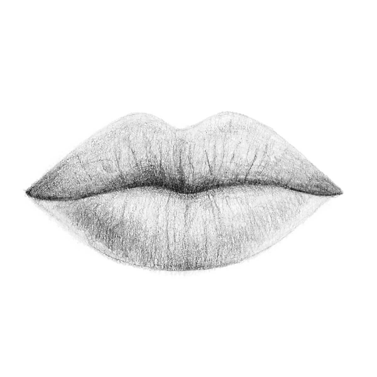 lips drawing easy - step 5