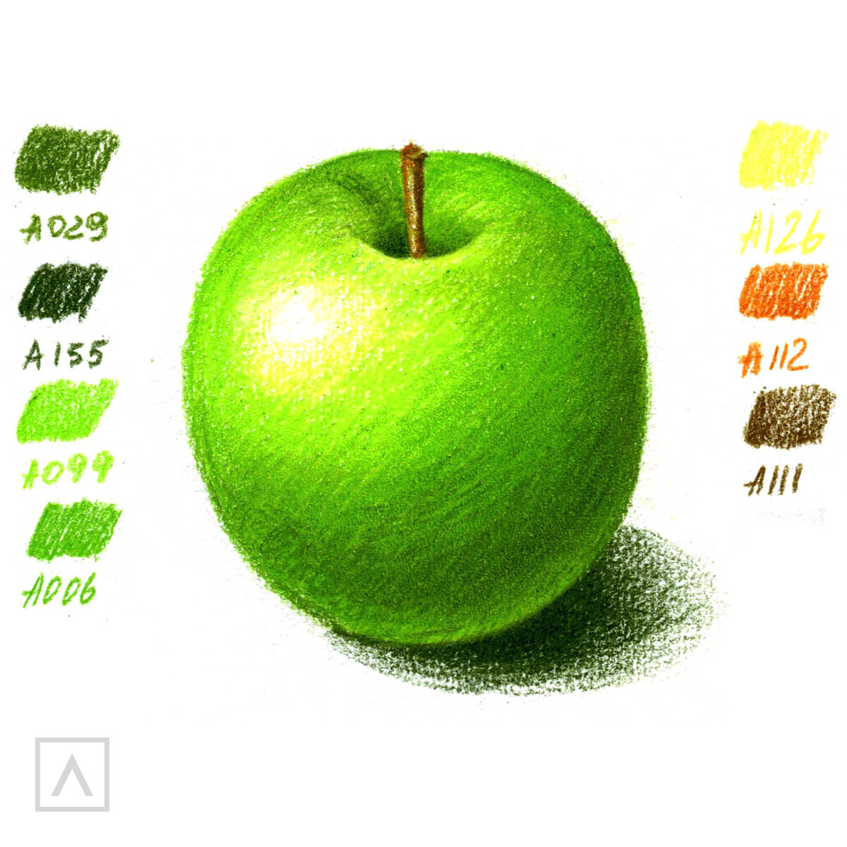 Apple, Drawing by Victoria D | Artmajeur