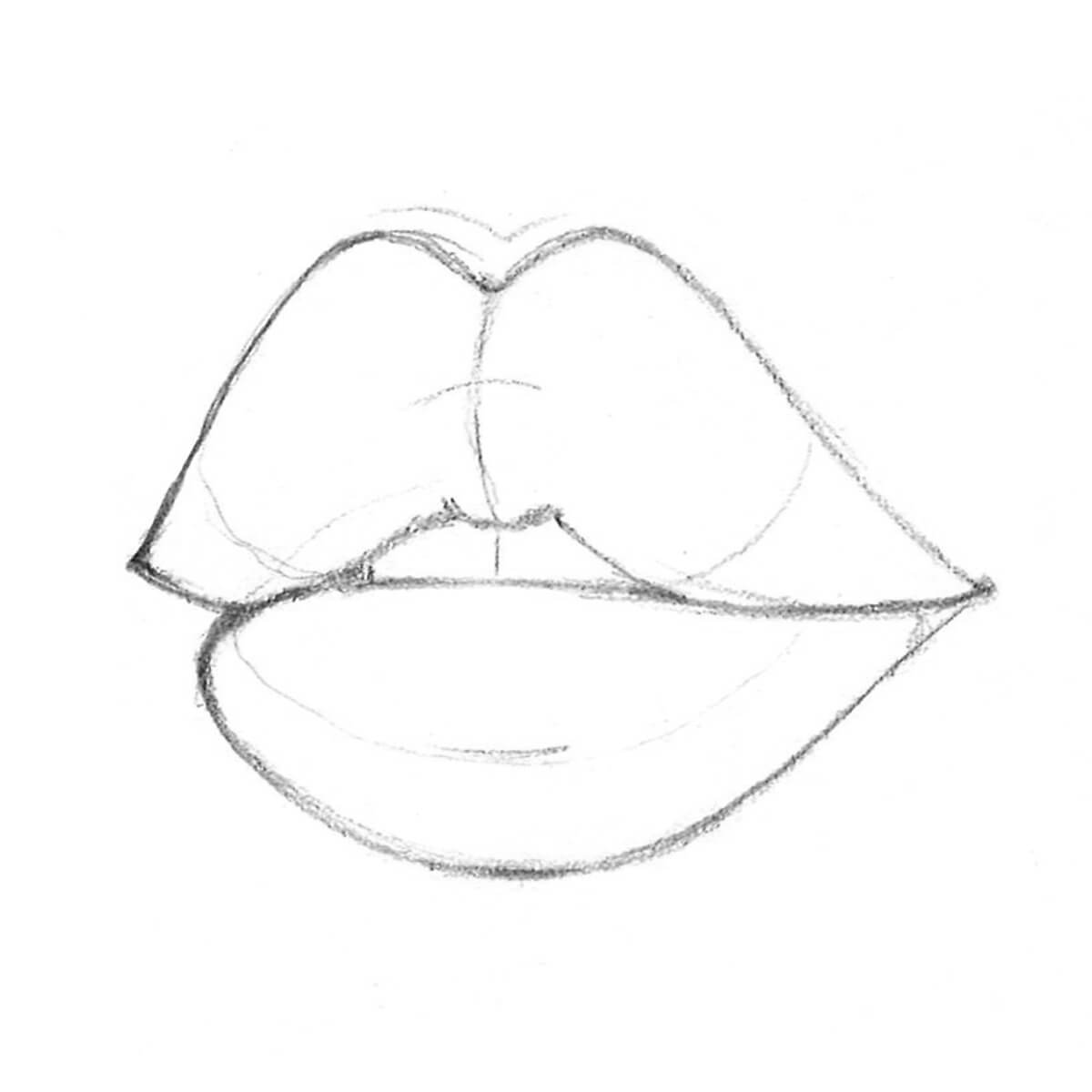 How to draw Lips - Step 4