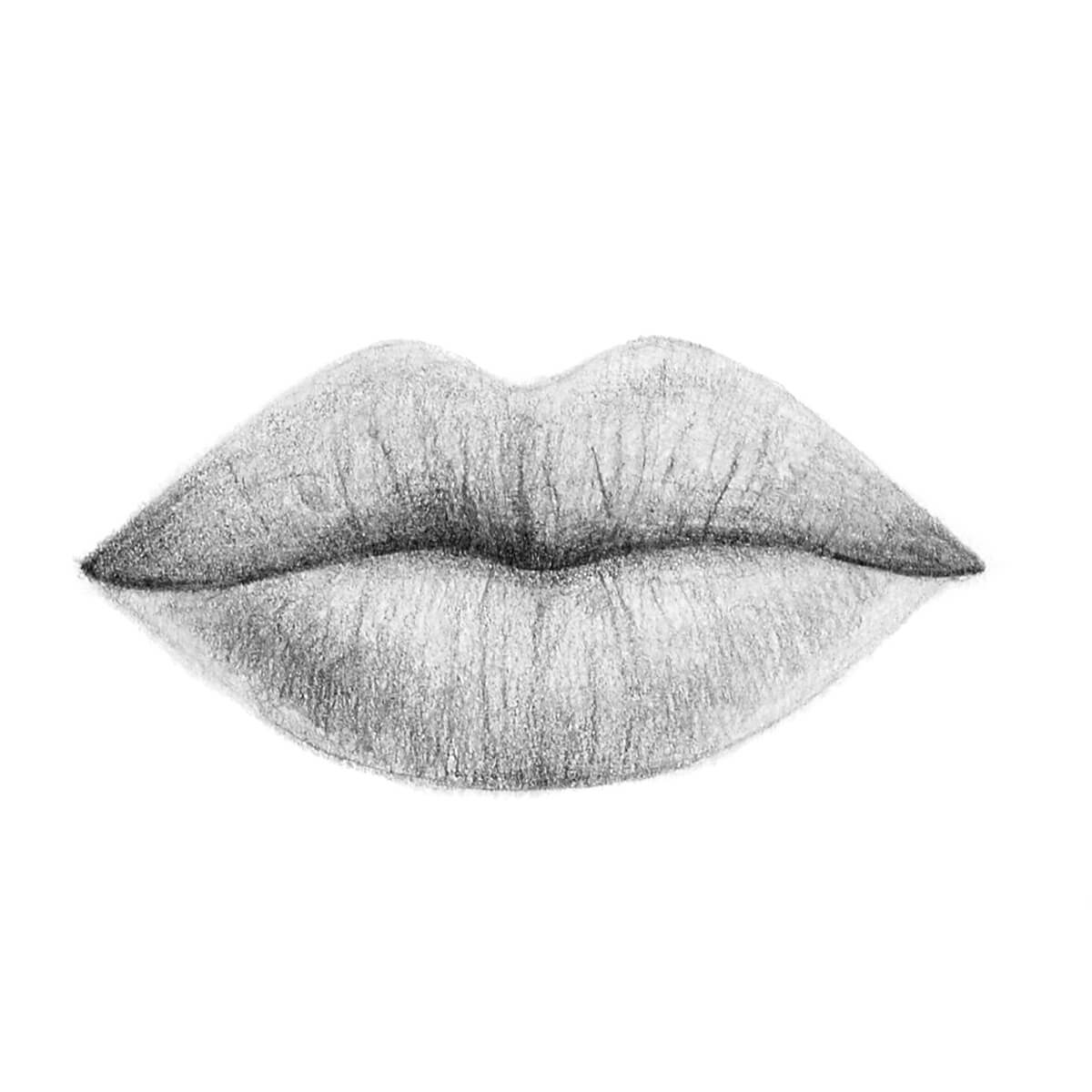lips drawing easy - step 6