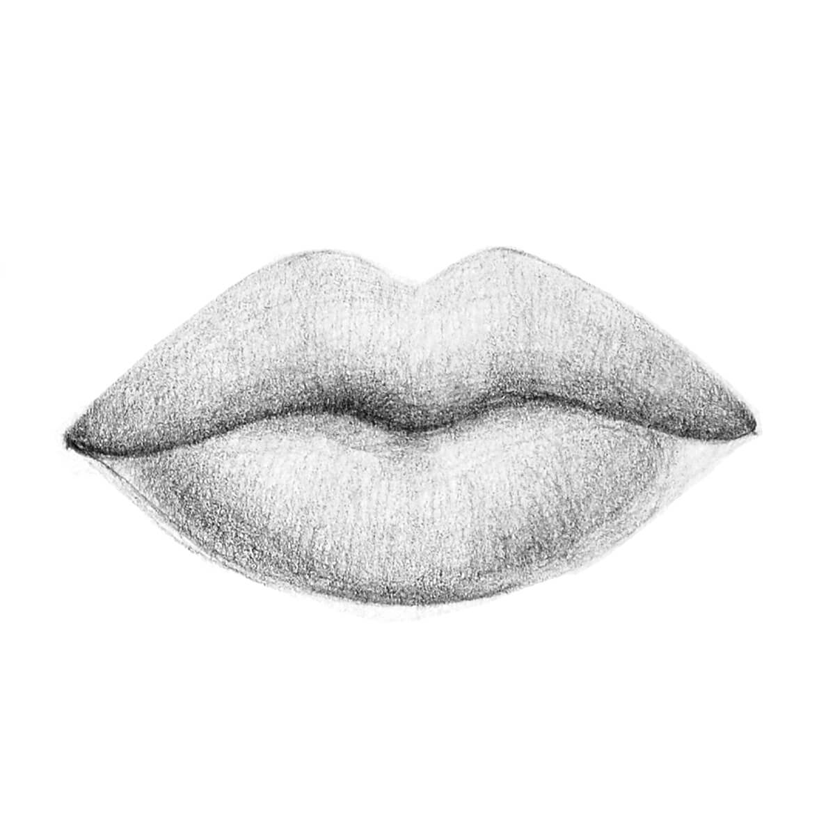 lips drawing easy - step 4