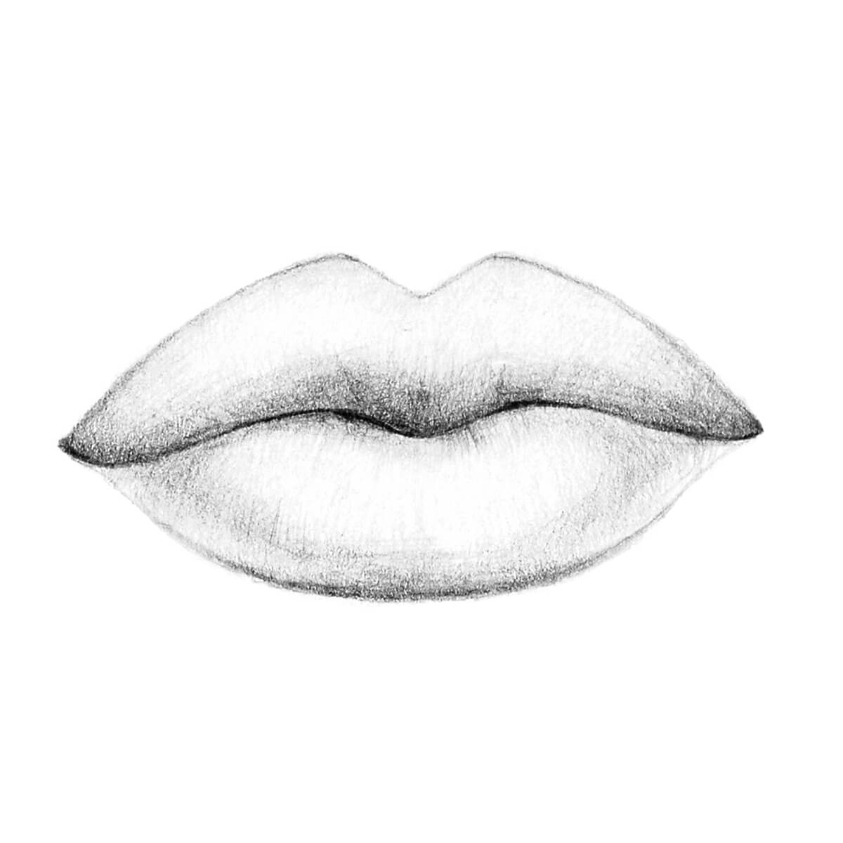 lips drawing easy - step 3