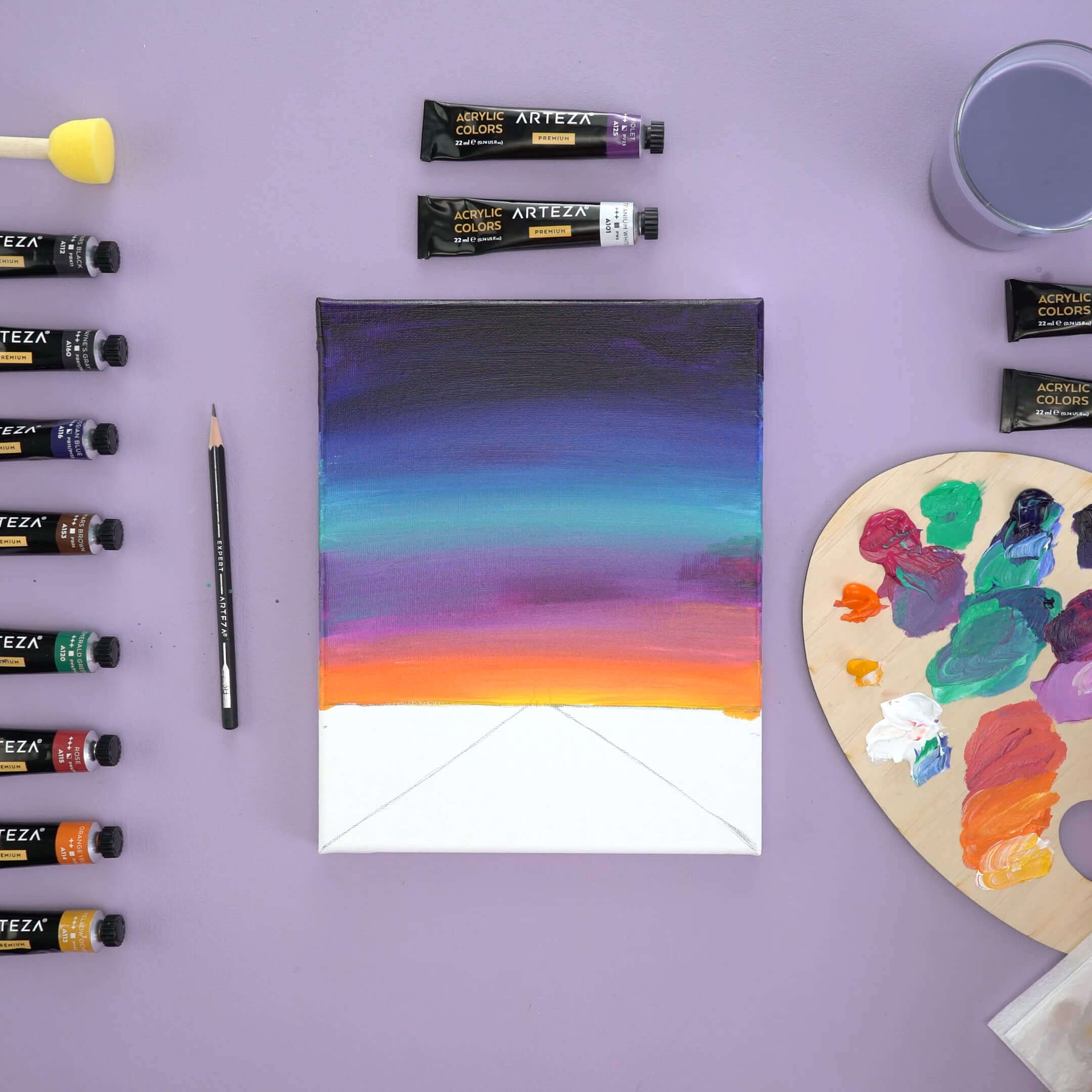 how to paint a starry night sky