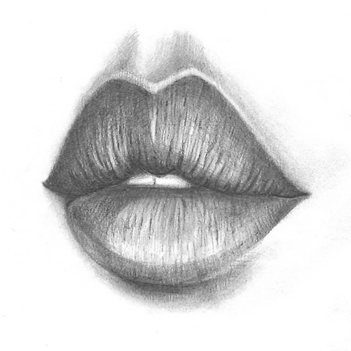 How to draw Lips - Step 6