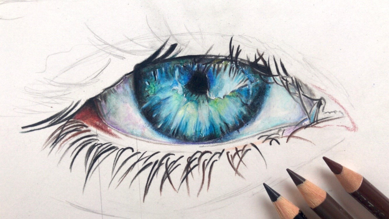 Eyes drawings realistic beautiful girl eye | Image