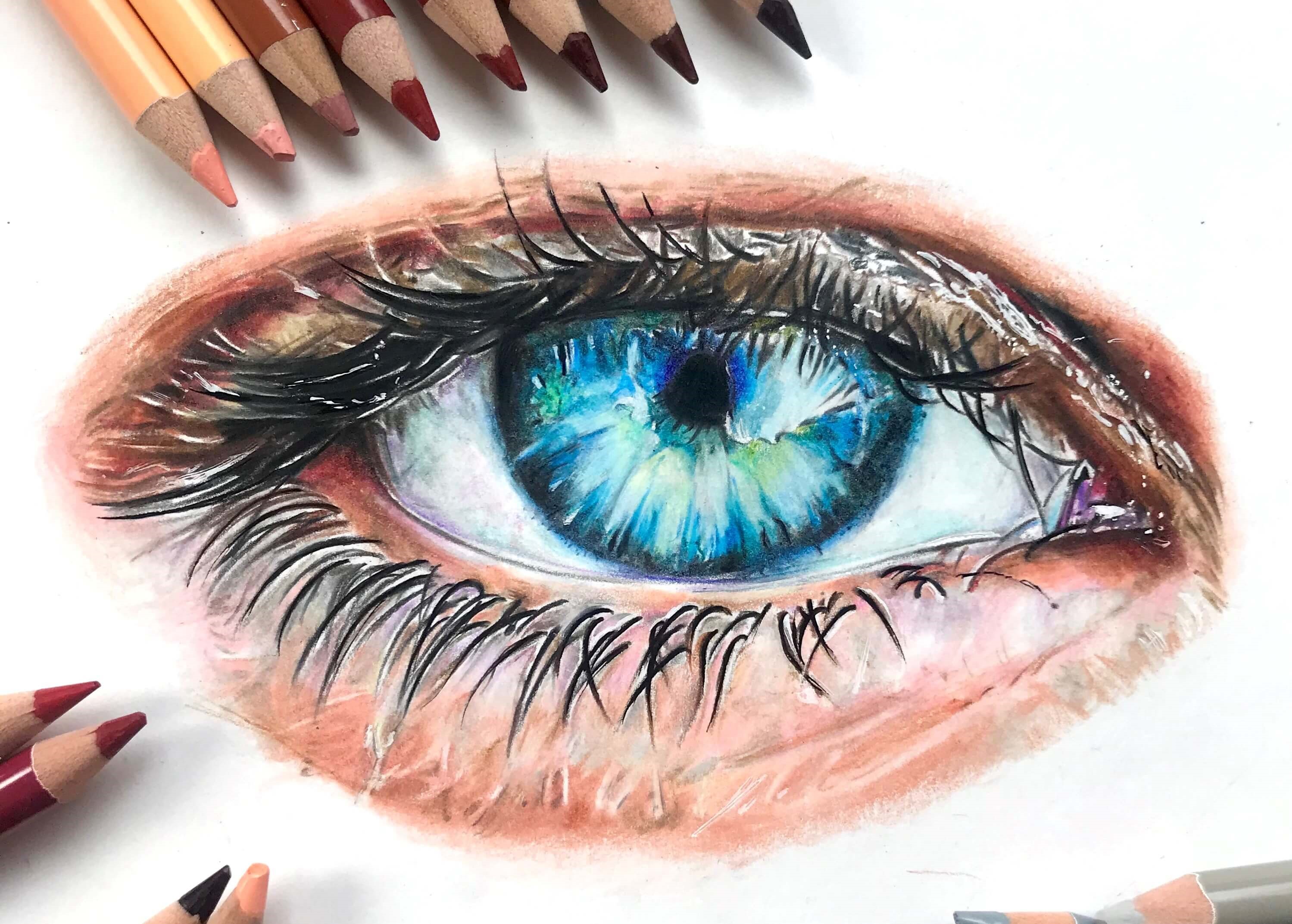 How Draw a Realistic Eye From the Side | RapidFireArt