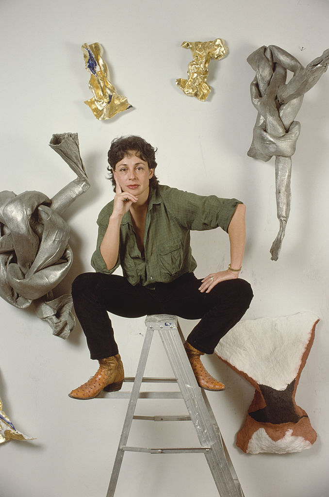 American sculptor Lynda Benglis, 1979