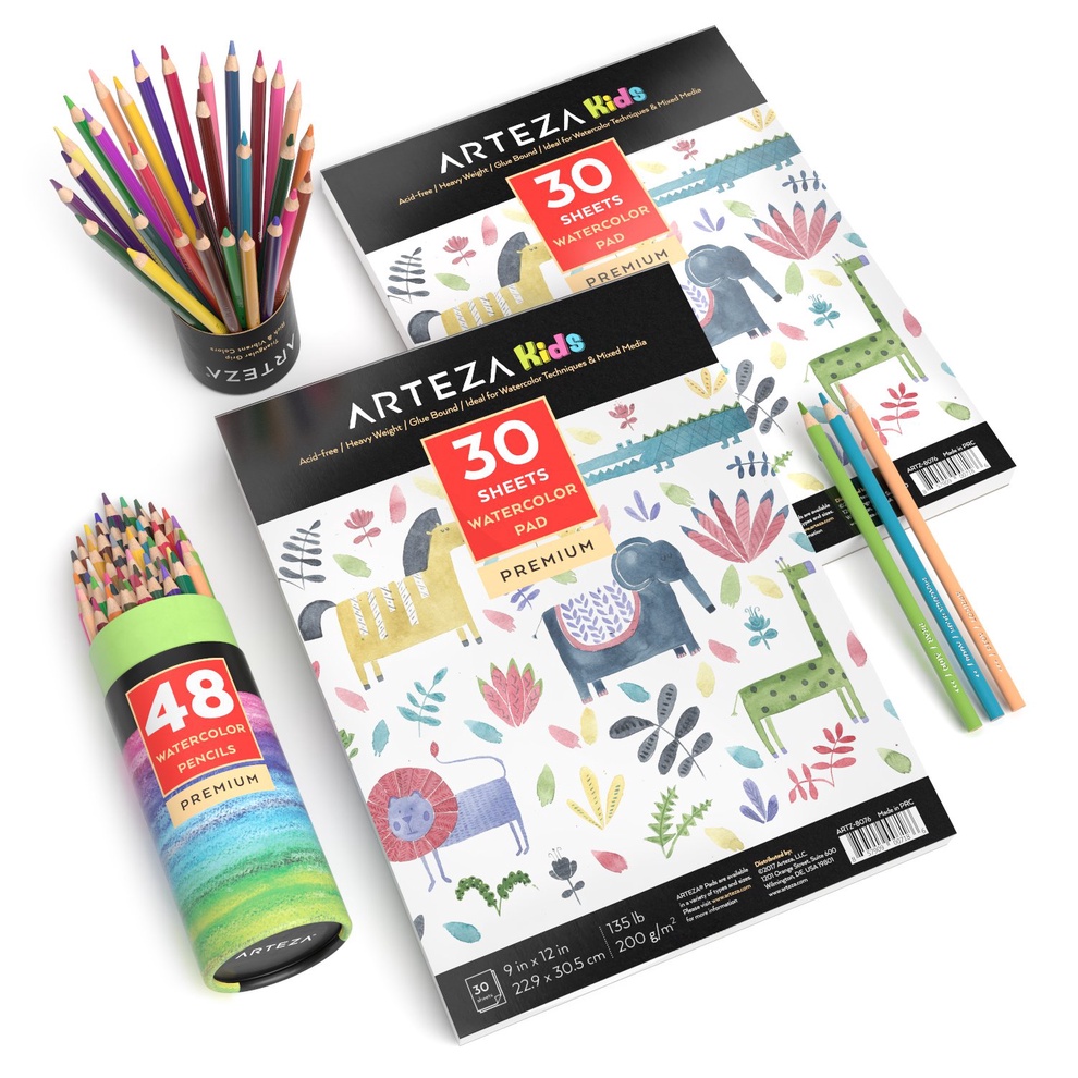 Kids Watercolor Pencil Beginner Bundle