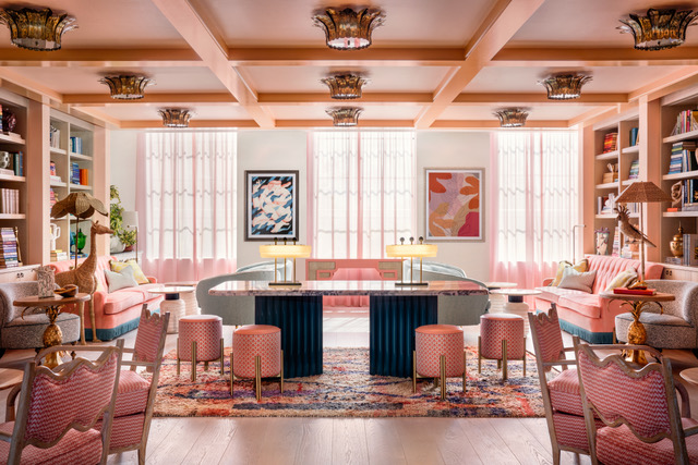 Ken Fulk chooses candy colours for Swan restaurant in Miami