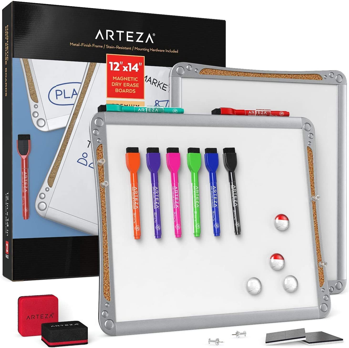 Framed Magnetic Dry Erase Lapboards 12x14 Arteza