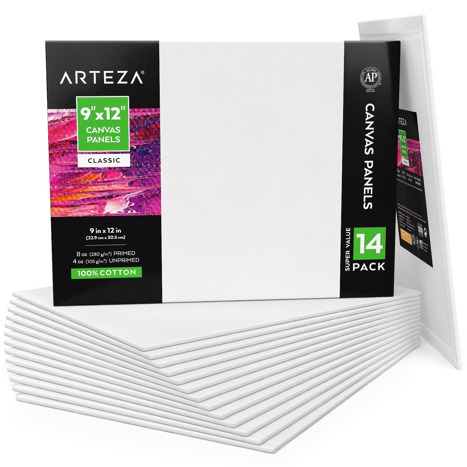 LANIAKEA 24 Pack Canvas Panels 8x8 Artist Canvas Boards for Painting