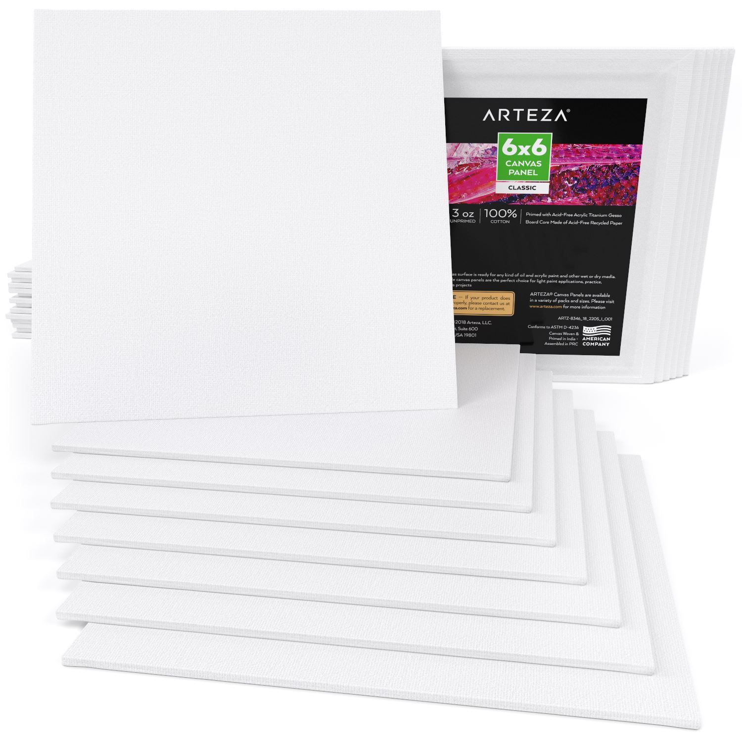 Canvas Panels, Classic, 12 x 12 in - Pack of 12