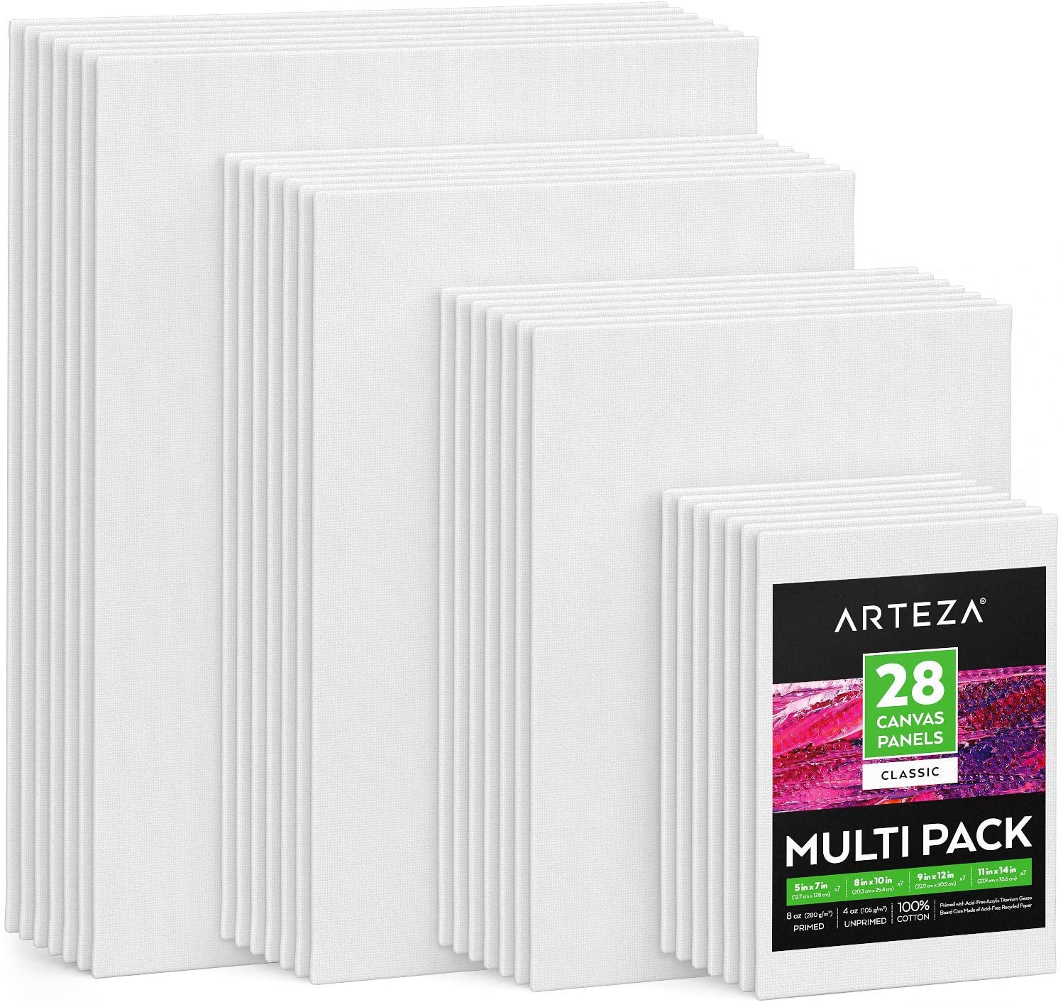 4X4 Inches） Mini Canvas Panels 10 Pack-Artist Stretched Canvas Boards for Painting Craft Drawing Small Acrylics Canvas Oil Projects