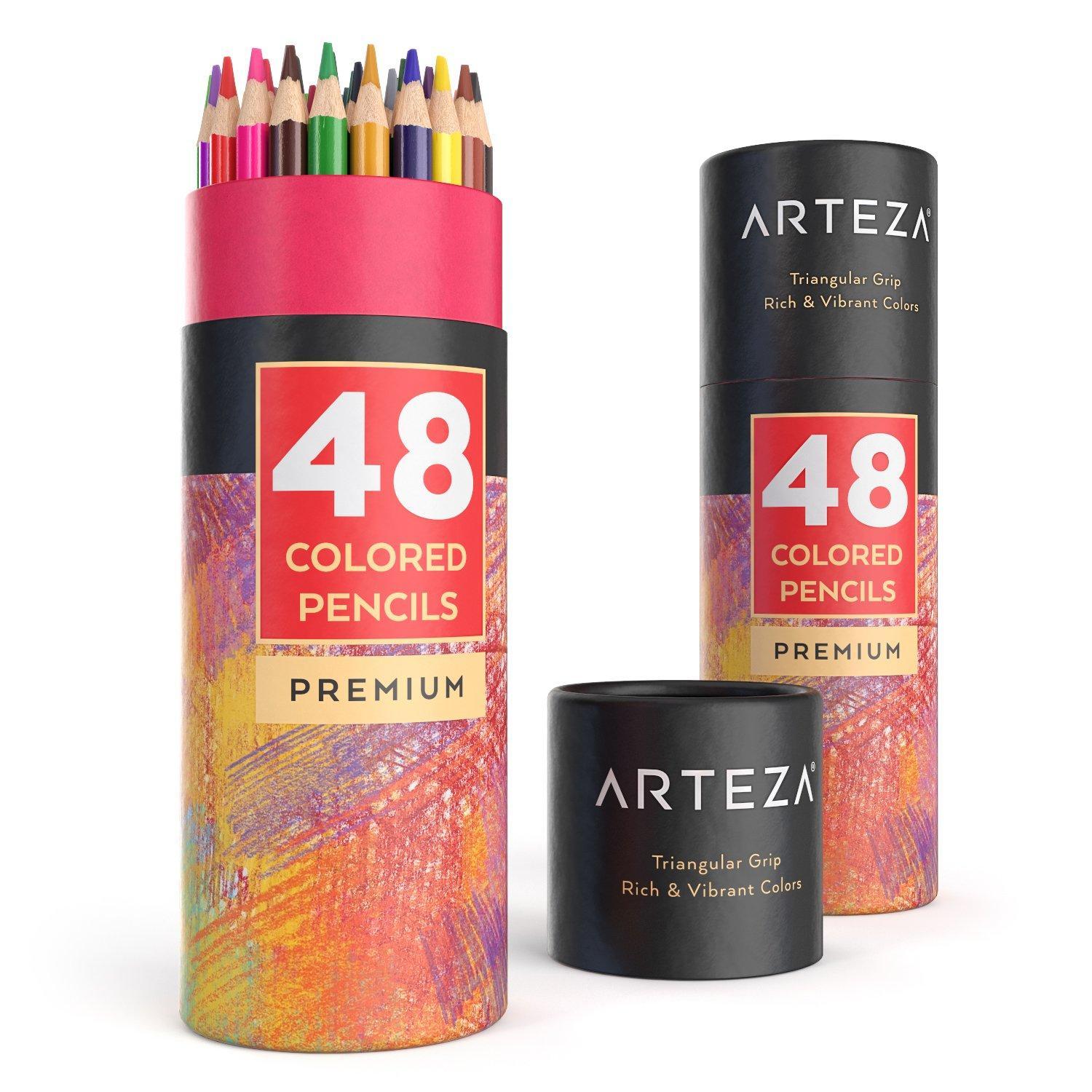 Colored Pencils Triangle Shaped Set Of 48 Arteza Today i am reviewing arteza expert colored pencils! colored pencils triangle shaped set of 48
