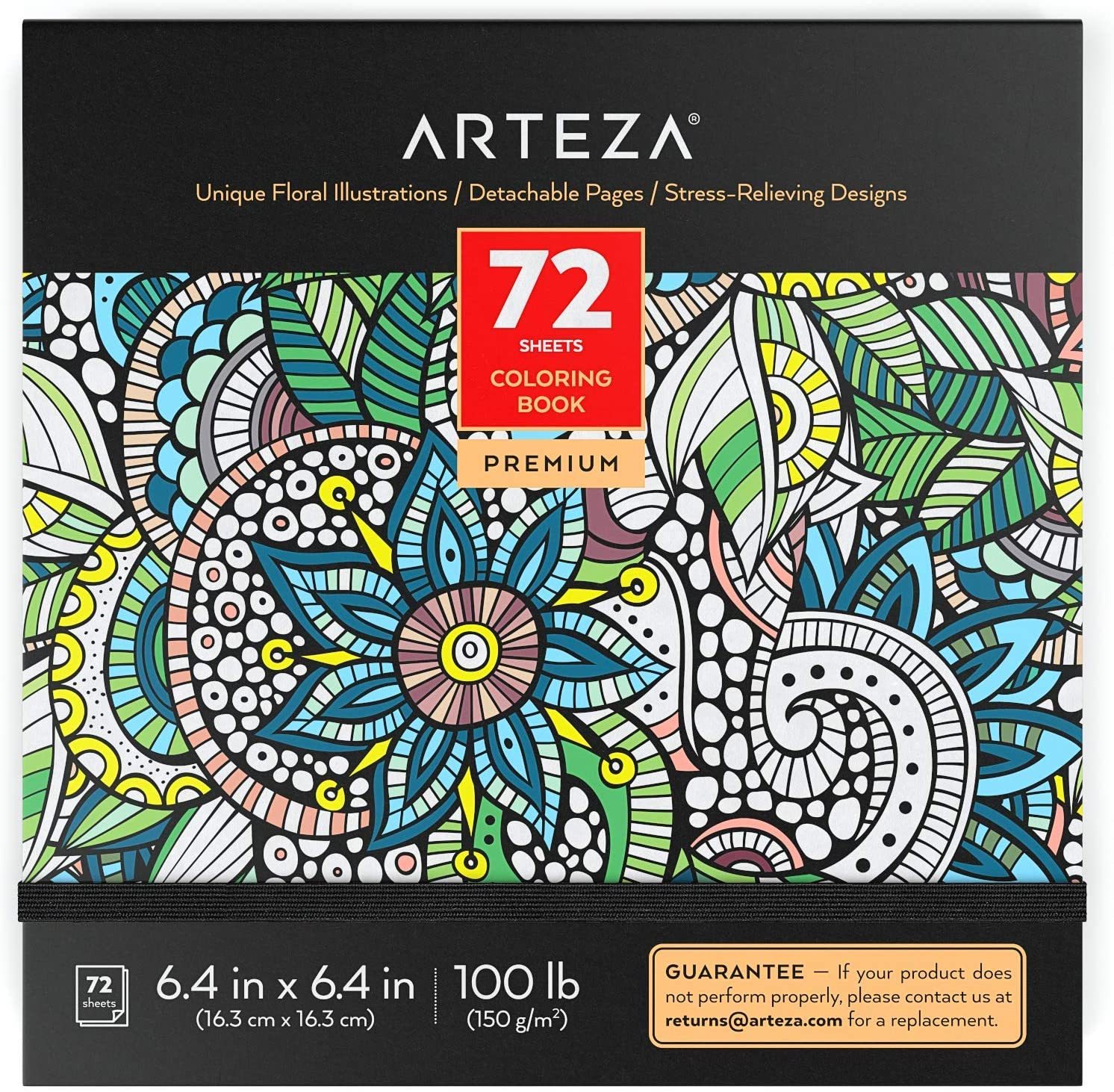 Download Free Flower Pattern Adult Coloring Page Arteza