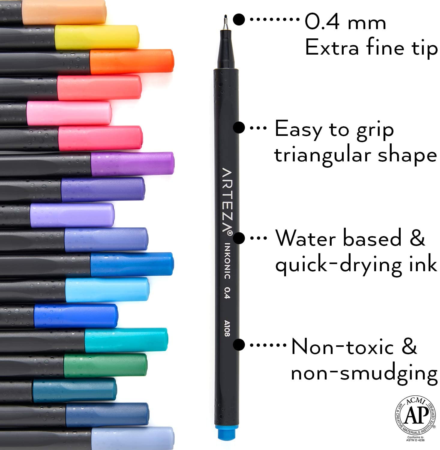 Inkonic Fineliner Pens - Set of 120
