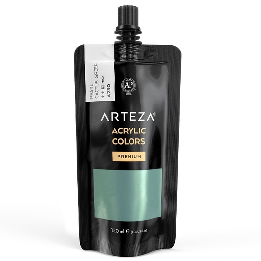 Metallic Acrylic Premium Paint 120ml Pouch Single Color Arteza