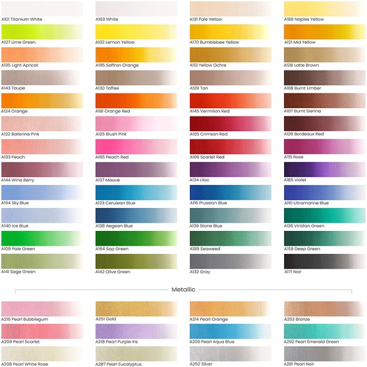 Gouache Premium Artist Paint 12ml Tubes Set Of 60 Arteza