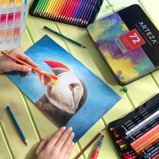 Professional Watercolor Pencils Set Of 72 Arteza