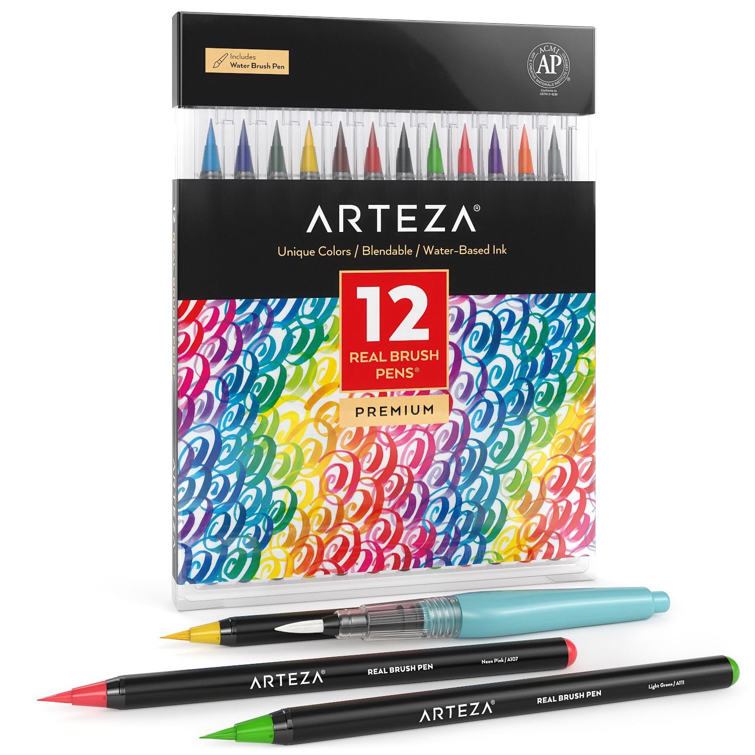 real brush pens set of 12