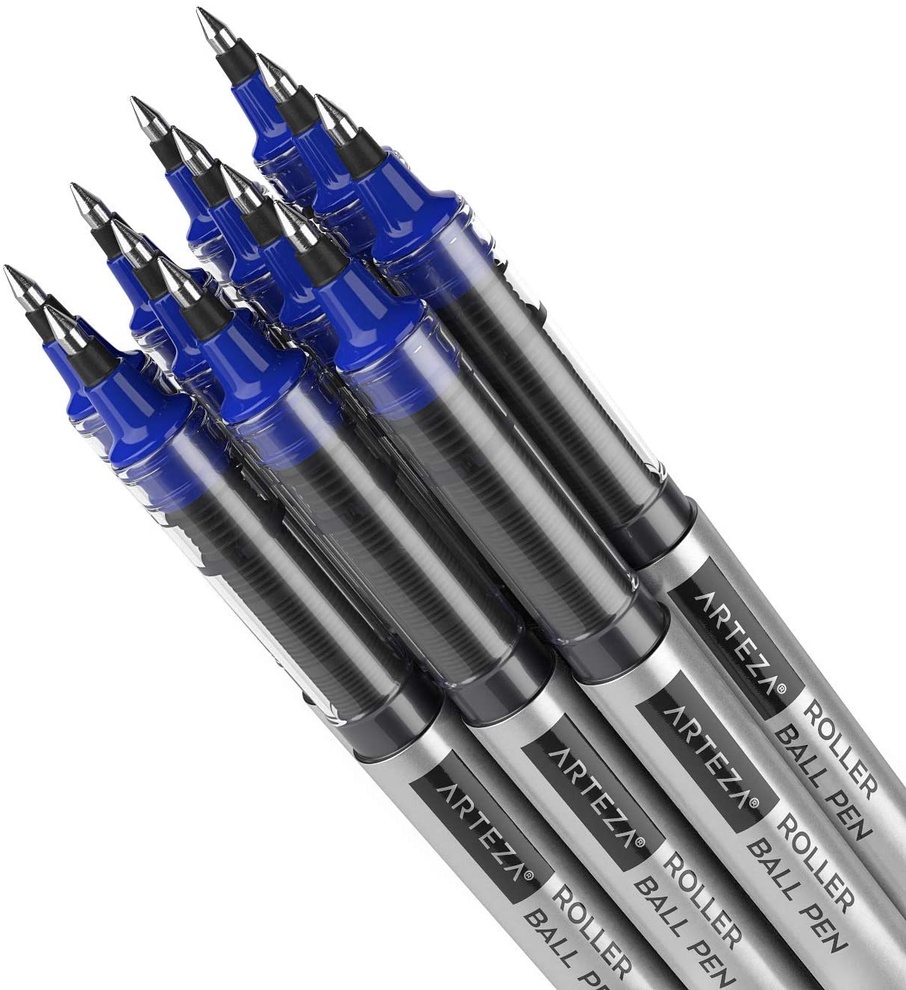 Blue Roller Ball Pens, 0.7 mm Bullet Point | ARTEZA
