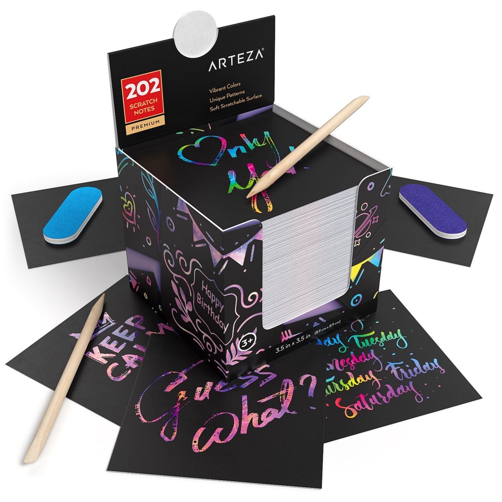 Scratch Notes, Rainbow - Set of 202 | ARTEZA