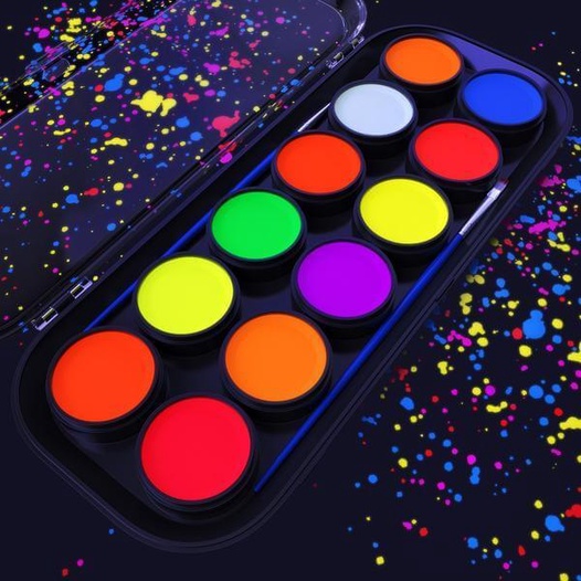 Uv Face Body Paint Neon Set Of 12 Arteza