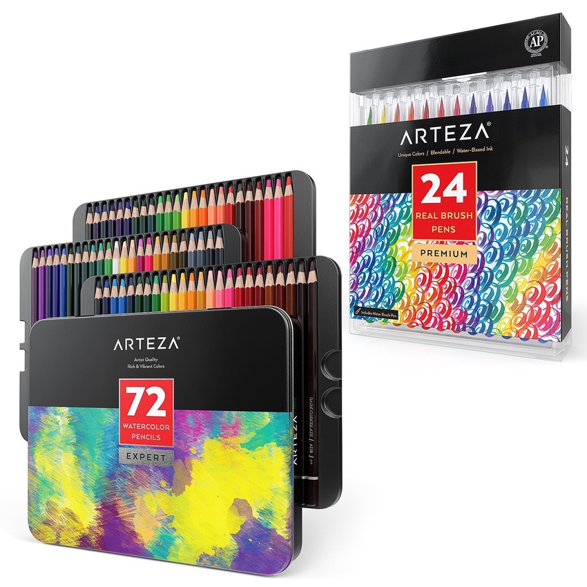 Expert Watercolor Bundle Arteza Color selection, vibrancy, blendability, and price. expert watercolor bundle