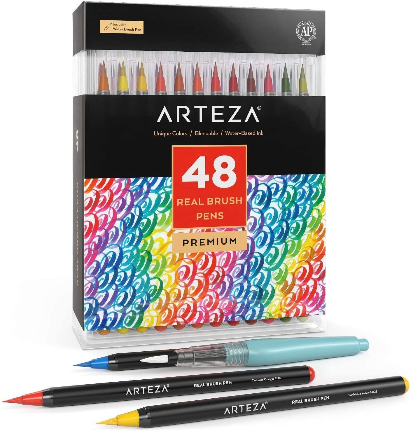 Real Brush Pens - Set Of 48 | Arteza