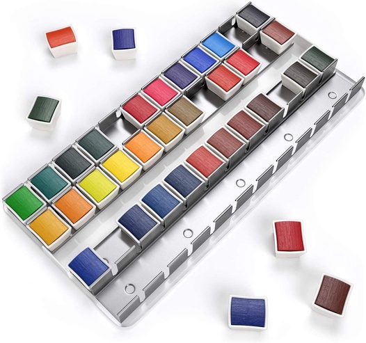 Watercolor Premium Artist Paint Half Pans Arteza They work great on most papers even the really inexpensive arteza. watercolor premium artist paint half pans set of 36