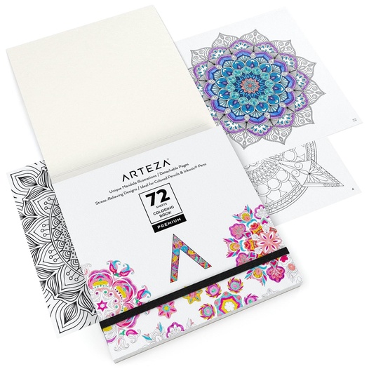 Download Coloring Book Mandala Illustrations 72 Sheets Arteza