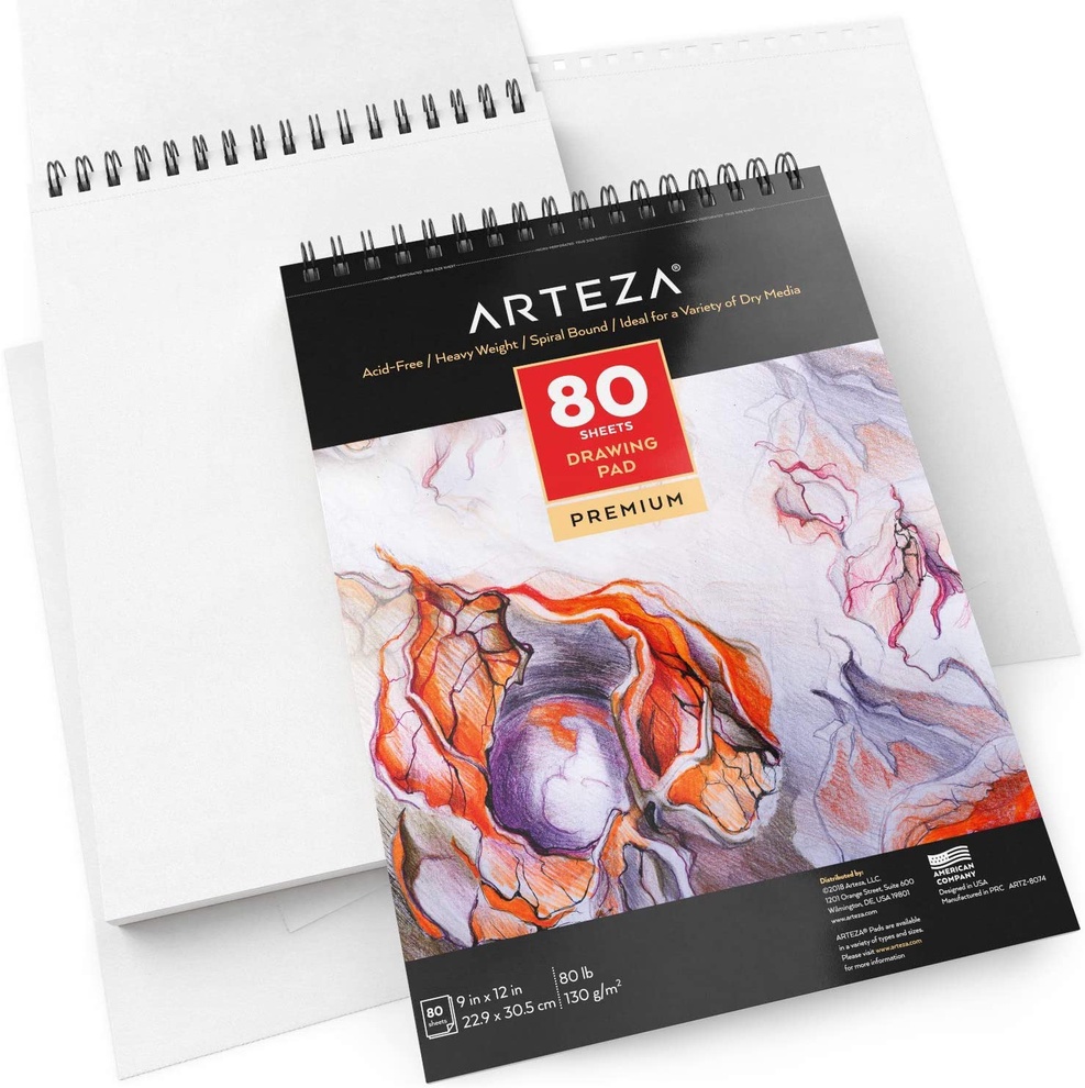 Drawing Pad, 9" x 12", 80 Sheets | ARTEZA