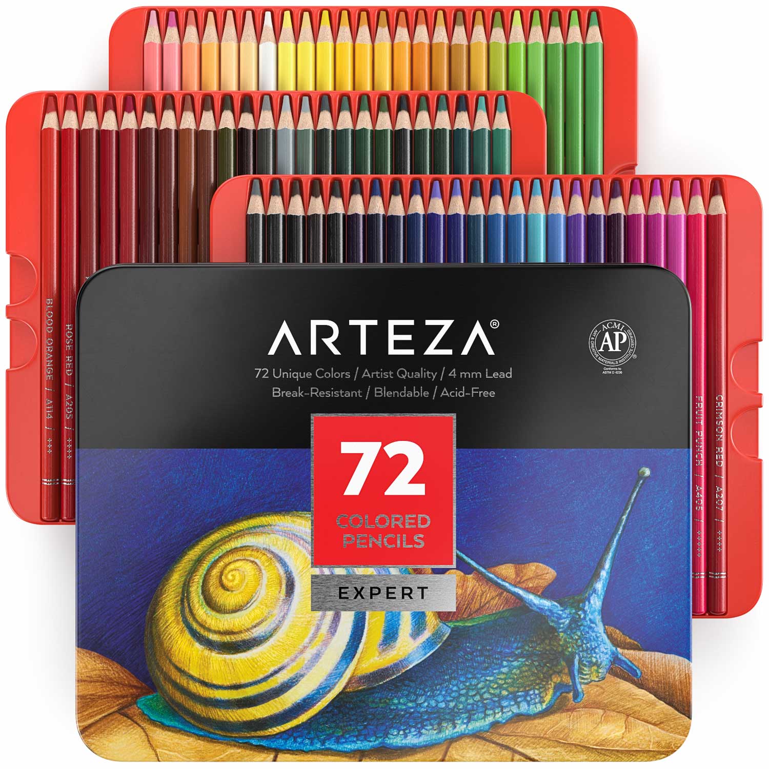 Professional Colored Pencils Set Of 72 Arteza Today we're reviewing the arteza colored pencils 72 count set! professional colored pencils set of 72
