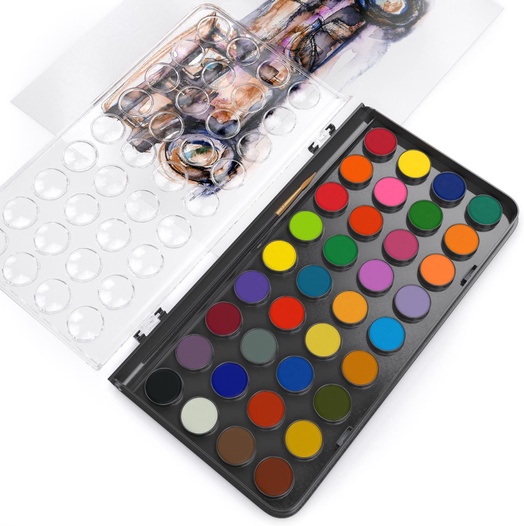 Watercolor Kit 36 Colors 1 Water Brush Pen Arteza